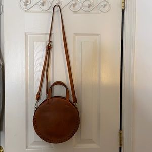 Circle Vegan Leather Crossbody Bag